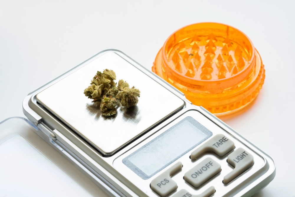 marijuana on a scale to be able to microdose it